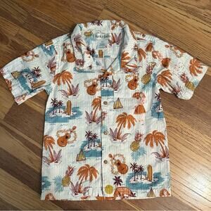 Children’s Lucky Jade Tropical Hawaiian Shirt, 100% Cotton, Vacation, Size 7
